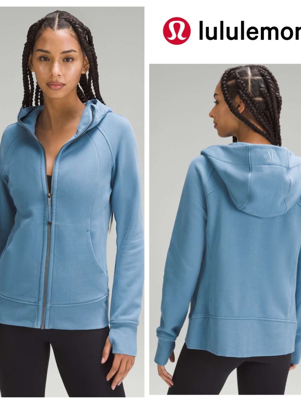 Lululemon Scuba Full-Zip Hoodie in Utility Blue